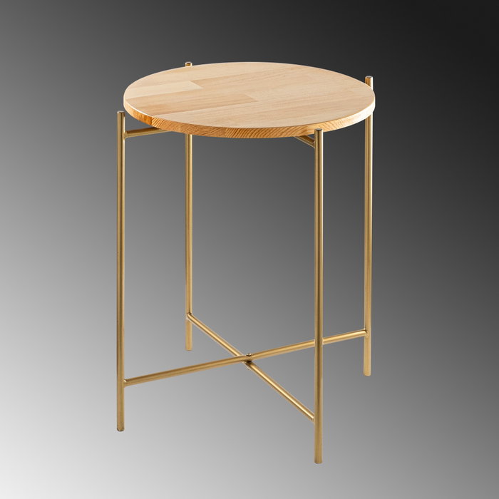 Hanah Home Mesa de Centro Shb-004-A Dorado y Natural